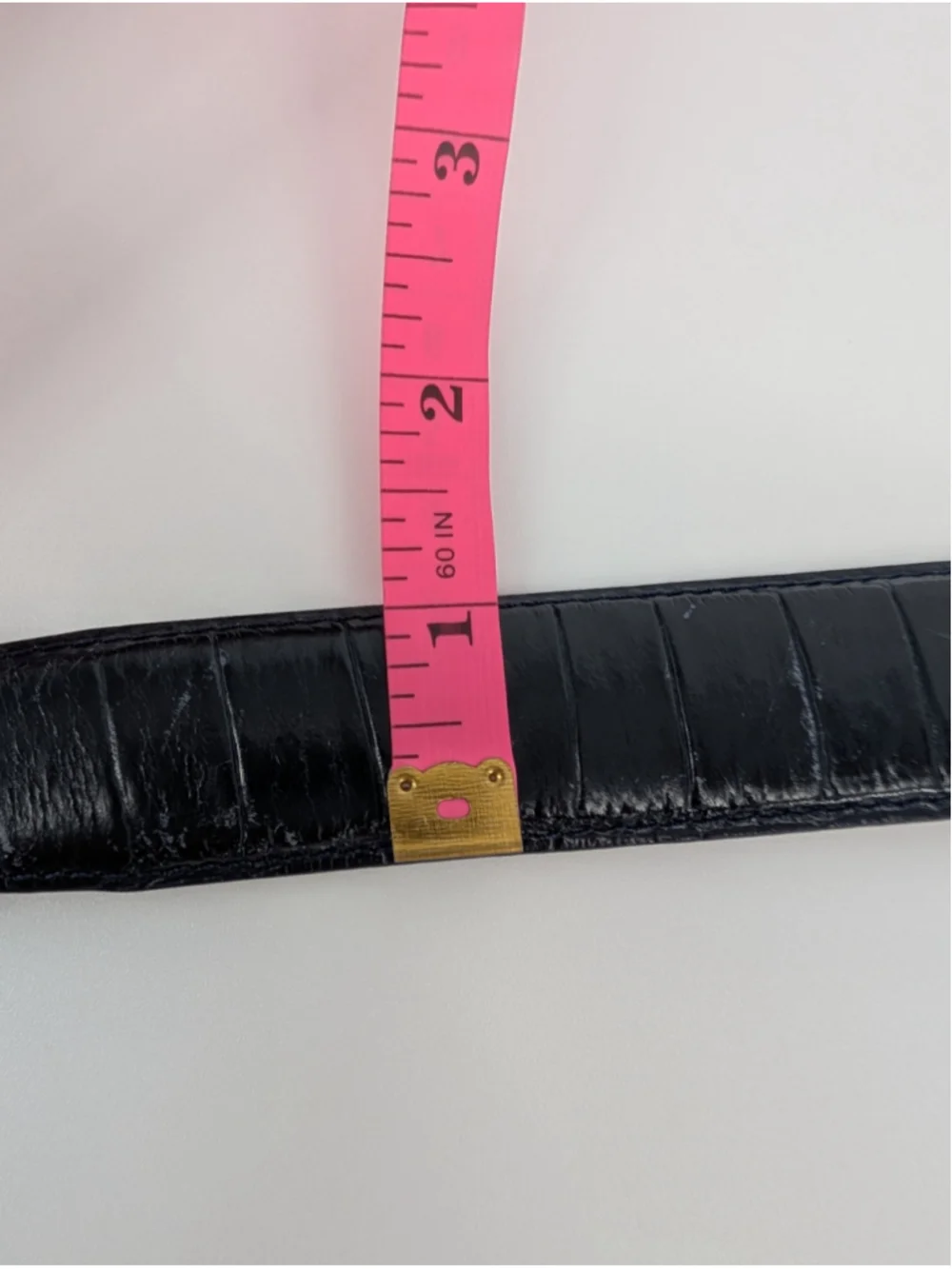 Belt Master Black Croc Embossed Leather Belt 36 Silver Western Buckle Heritage